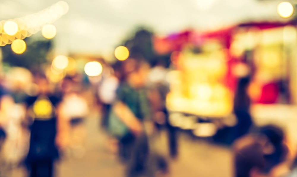 Food truck blurred