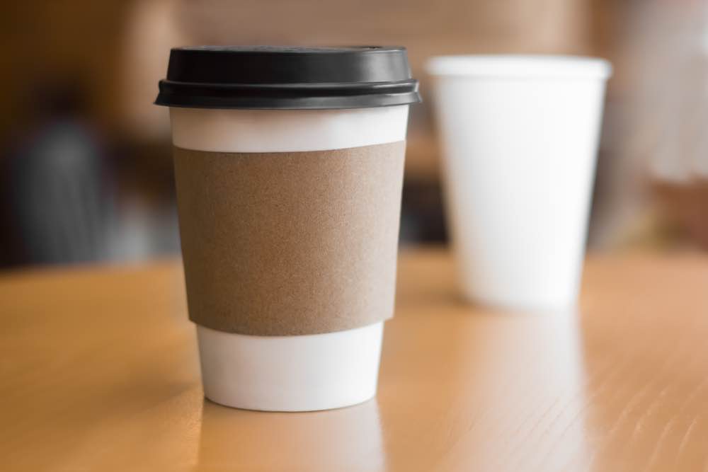 White coffee cups on table