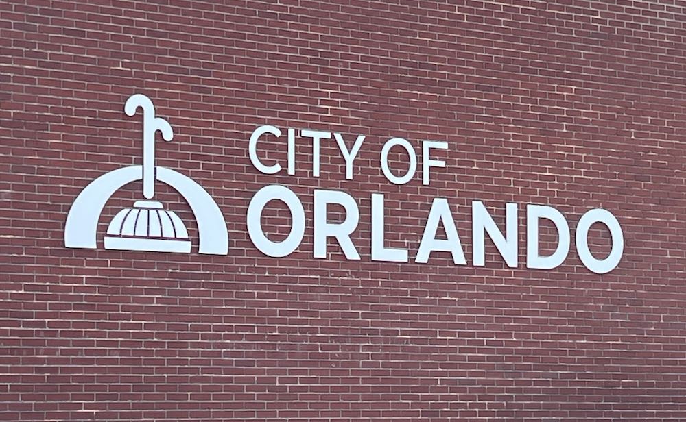 City of Orlando sign on bricks