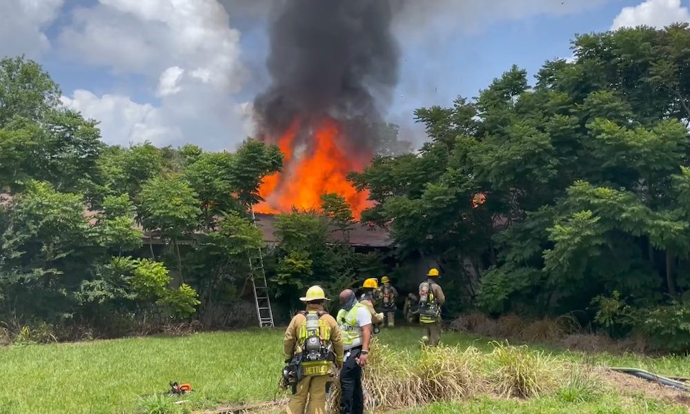 Fire at former location of Summit Charter School in Maitland