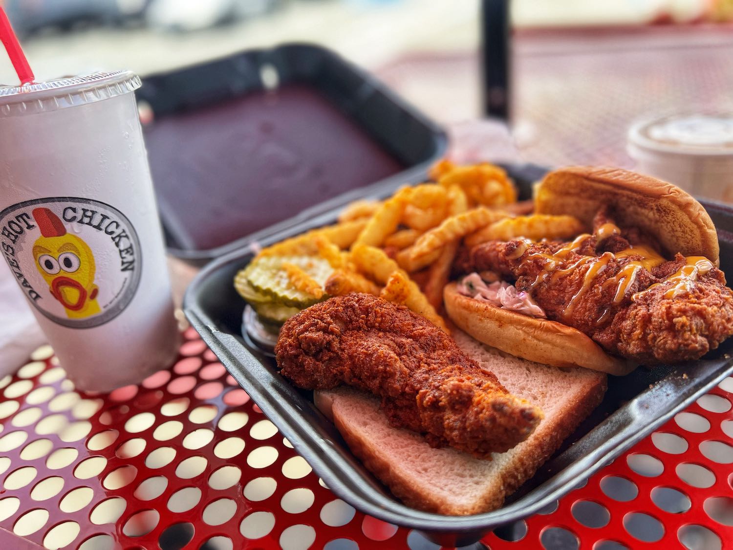 Slider and tender combo at Dave's Hot Chicken in east Orlando