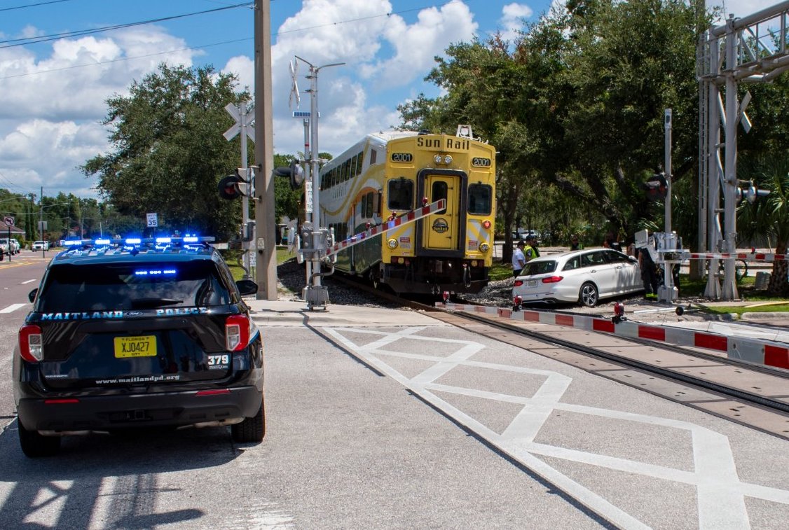 Sunrail train car crash in Maitland on July 11