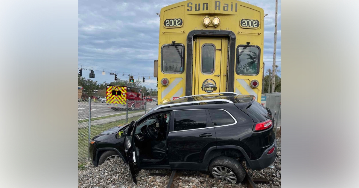 Vehicle crushed by SunRail train on December 20