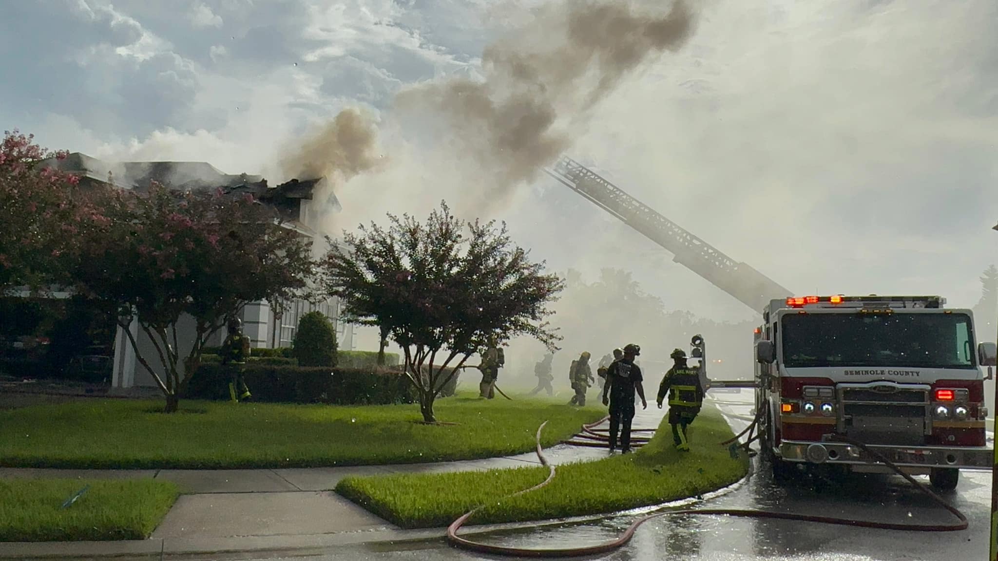 Fire consumes home in Lake Mary on July 19 (Photo Norm Reyburn)