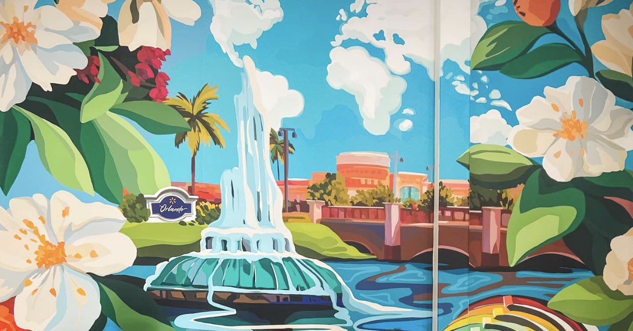 Mural at neighborhood Walmart in Orlando