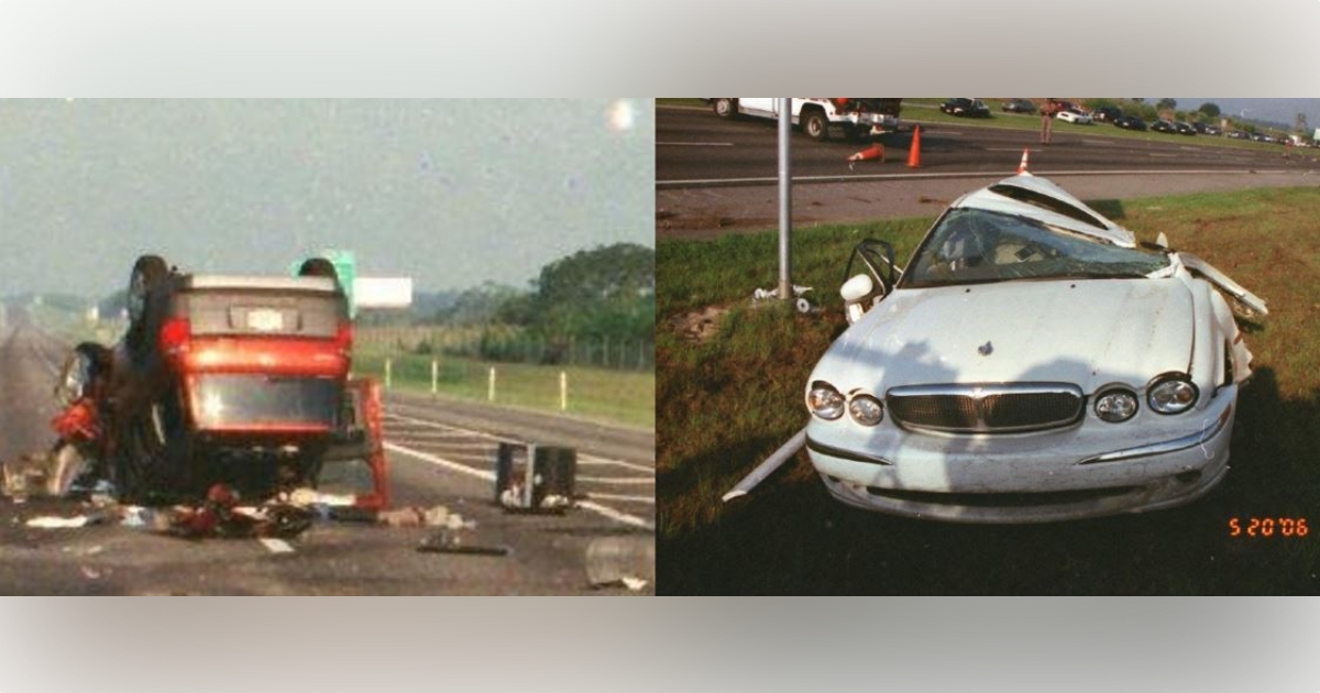 A DUI suspect was convicted by a jury nearly 18 years after being involved in a crash on I-4 in Polk County. (Photos: Florida Highway Patrol)