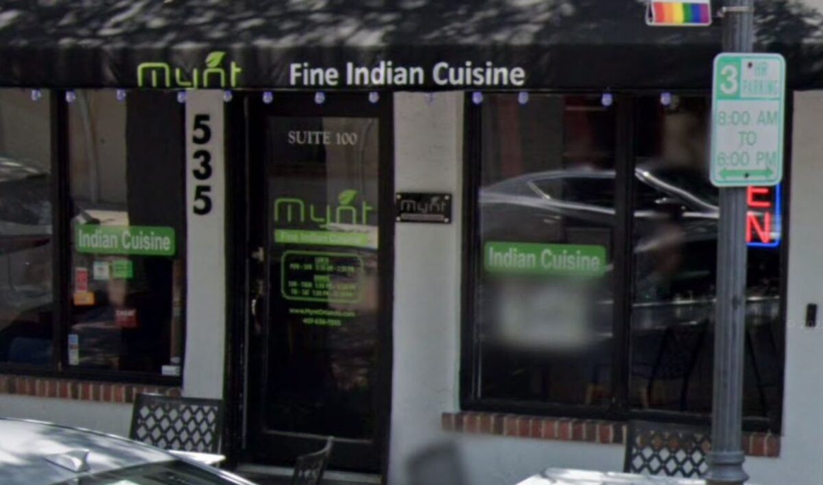 Mynt Indian Cuisine located at 535 W New England Avenue, Suite 100 in Winter Park (Photo: Google)