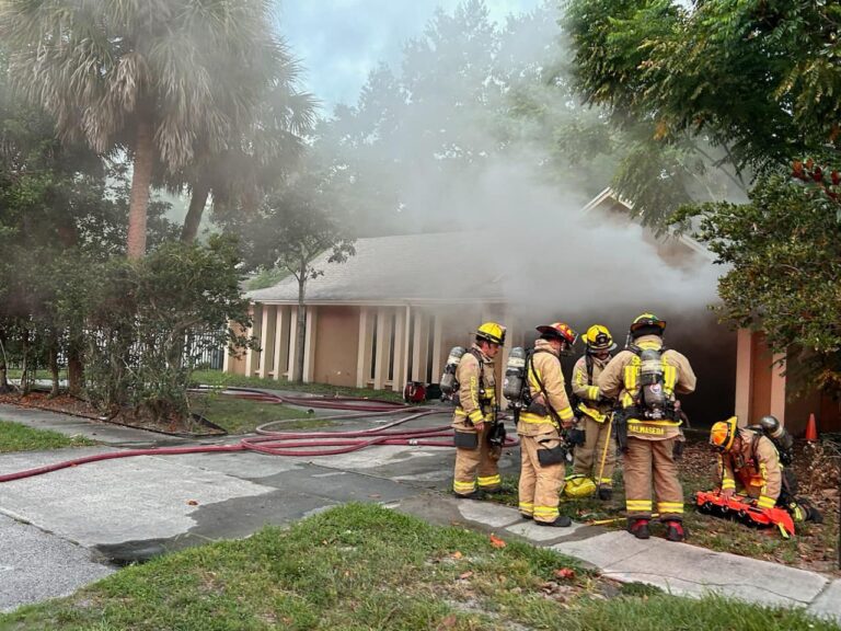 Seminole County firefighters at the scene of a residential fire on June 2, 2024. (Photo: Lt Zombo, Tech 1)