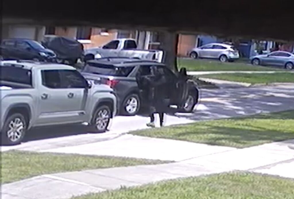 Armed suspects approaching four victims who were inside a pickup truck in an Orlando neighborhood on July 6, 2024. (Photo: Orlando Police Department)