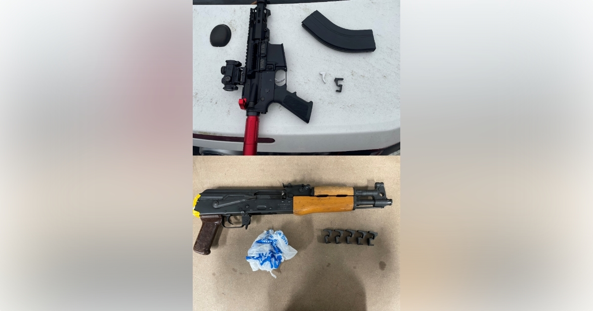 Jamal Joseph Mala Leonardo sold these two AR pistols and machine gun conversion devices to an undercover police officer. (Photos: United States Attorney's Office for the Middle District of Florida)