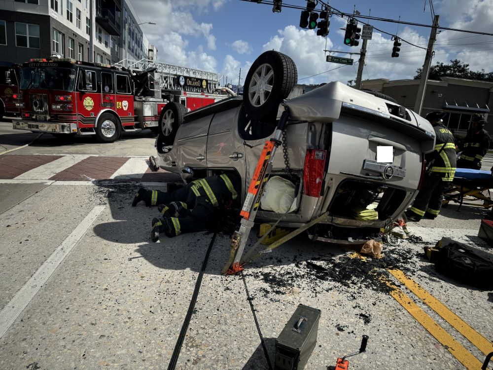 The accident occurred at the intersection of Colonial Drive and Fern Creek Avenue in Orlando on October 22, 2024. (Photo: Orlando Fire Department)